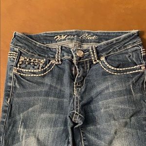 Straight legged jeans